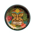 Amscan Vintage Tiki Luau Round Plate, Multicolor, 50/Pack (752736)