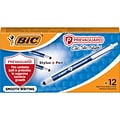 BIC PrevaGuard Clic Stic Retractable Ballpoint Pen, Medium Point, Blue Ink, Dozen (CSSA11-BLU)
