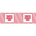 SI Products Security Tape, 2 x 110 Yds., Red/White, 6/Pack (155RCP)