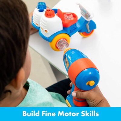 Educational Insights Design & Drill Bolt Buddies Police Motorcycle, Multicolor (4190)