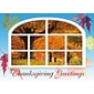 Fall Thanksgiving Seasonal Greetings Cards, With A7 Envelopes, 7" x 5", 25 Cards per Set