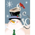 Snowman With Vintage Calculator Holiday Greeting Cards, With A7 Envelopes, 7 x 5, 25 Cards per Set