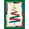 Pattern Art Christmas Tree Holiday Greeting Cards, With A7 Envelopes, 7 x 5, 25 Cards per Set
