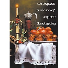Wishing You A Season Of Joy And Thanksgiving Holiday Greeting Cards, With A7 Envelopes, 7 x 5, 25