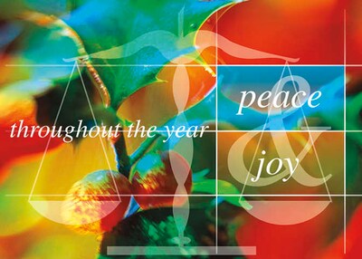 Peace And Joy Throughout The Year Holiday Greeting Cards, With A7 Envelopes, 7 x 5, 25 Cards per S