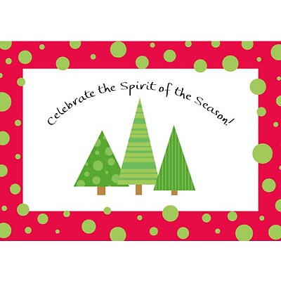 Celebrate The Spirit Of The Season Holiday Greeting Cards, With A7 Envelopes, 7 x 5, 25 Cards per Set