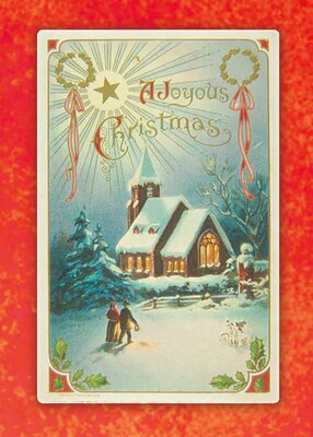 Vintage Greetings A Joyous Christmas Holiday Greeting Cards, With A7 Envelopes, 7 x 5, 25 Cards pe