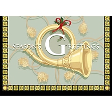 Seasons Greetings Trumpet Holiday Greeting Cards, With A7 Envelopes, 7 x 5, 25 Cards per Set
