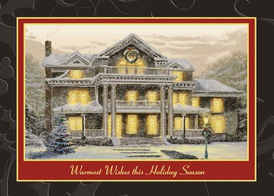 Warmest Wishes This Holiday Seasonal Greeting Cards, With A7 Envelopes, 7 x 5, 25 Cards per Set