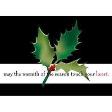 May The Warmth Of The Season Touch Your Heart Holiday Greeting Cards, With A7 Envelopes, 7 x 5, 25
