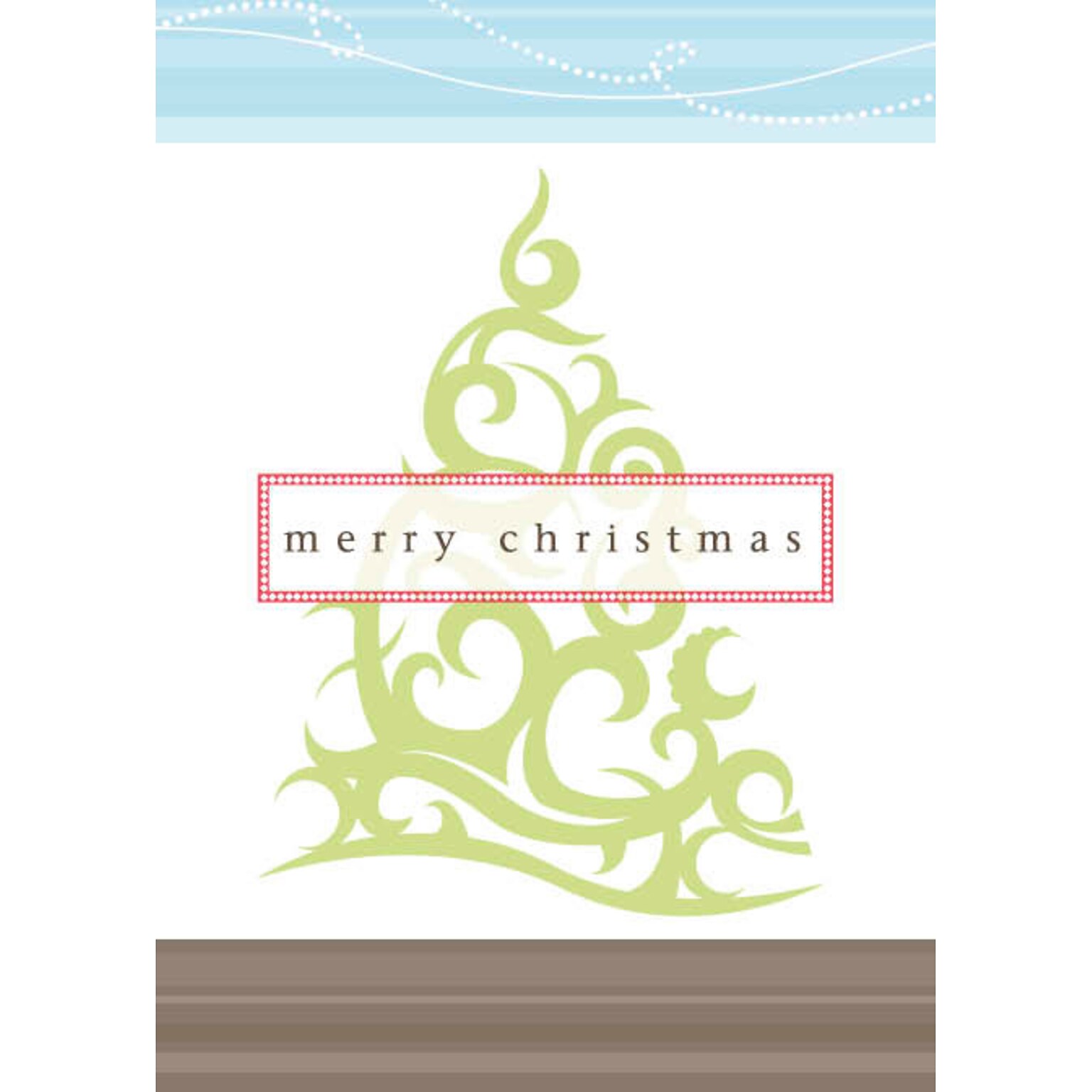 Merry Christmas Holiday Greeting Cards, With A7 Envelopes, 7 x 5, 25 Cards per Set