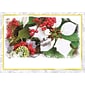 Pointsettias And Berries Holiday Greeting Cards, With A7 Envelopes, 7" x 5", 25 Cards per Set