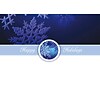 Happy Holidays Blue Snowflakes Holiday Greeting Cards, With A7 Envelopes, 7 x 5, 25 Cards per Set