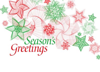 Seasons Greetings Sketches Of Stars Holiday Greeting Cards, With A7 Envelopes, 7 x 5, 25 Cards per