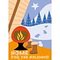 Home For The Holidays Campfire And Boots Holiday Greeting Cards, With A7 Envelopes, 7" x 5", 25 Cards per Set
