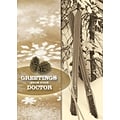 Vintage Greetings From Your Doctor Holiday Greeting Cards, With A7 Envelopes, 7 x 5, 25 Cards per