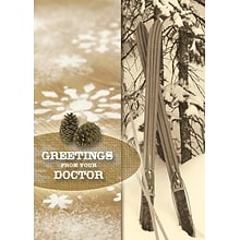 Vintage Greetings From Your Doctor Holiday Greeting Cards, With A7 Envelopes, 7 x 5, 25 Cards per
