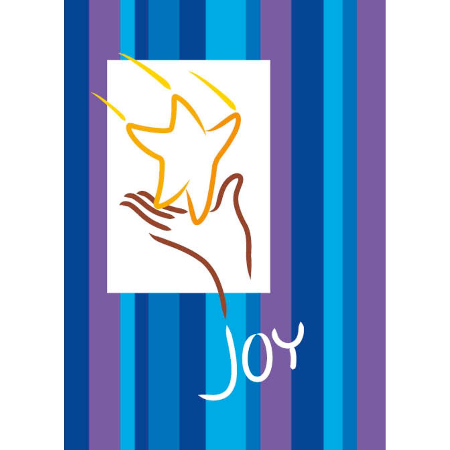 Joy Star In Hand Holiday Greeting Cards, With A7 Envelopes, 7 x 5, 25 Cards per Set