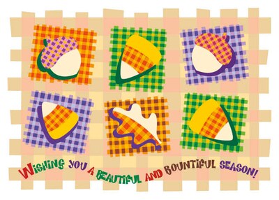 Wishing You A Bountiful Season Autumn Seasonal Greeting Cards, With A7 Envelopes, 7 x 5, 25 Cards