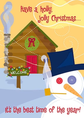 Have A Holly Jolly Christmas Holiday Greeting Cards, With A7 Envelopes, 7 x 5, 25 Cards per Set