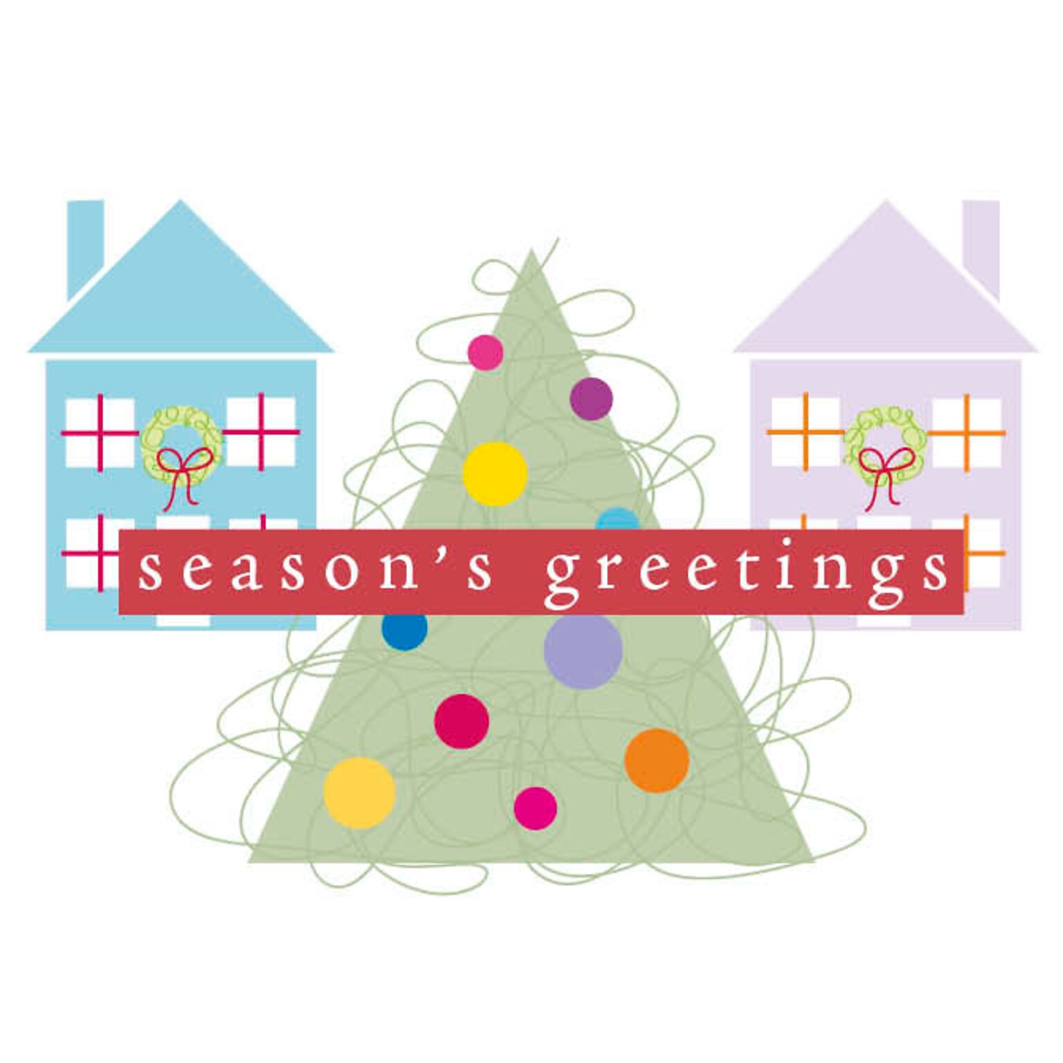 Seasons Greetings Home For The Holidays Holiday Greeting Cards, With A7 Envelopes, 7 x 5, 25 Cards per Set