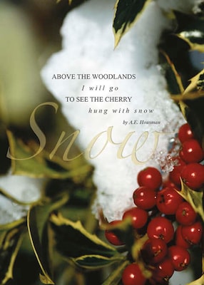 Above the Woodlands A.E. Housman Holiday Greeting Cards, With A7 Envelopes, 7 x 5, 25 Cards per Se