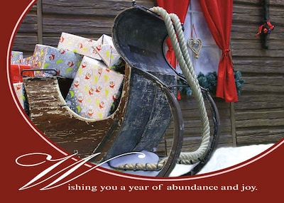 Wishing You A Year Of Abundance And Joy Holiday Greeting Cards, With A7 Envelopes, 7 x 5, 25 Cards