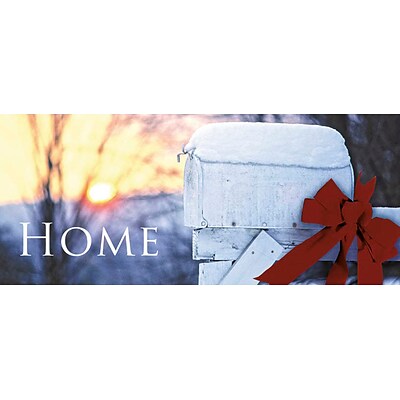 Home Mailbox With Ribbon Holiday Greeting Cards, With A7 Envelopes, 7 x 5, 25 Cards per Set