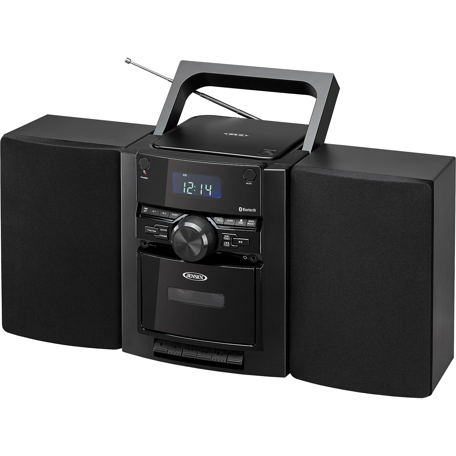 Jensen CD-785 Bluetooth Cassette/MP3/CD/Radio Player, Black (CD-785)