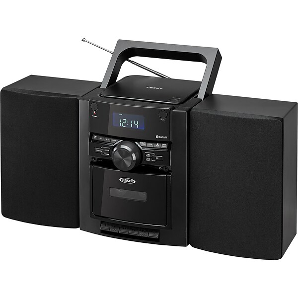 Jensen CD-785 Bluetooth Cassette/MP3/CD/Radio Player, Black