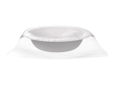 Dixie Basic Individually Wrapped Paper Bowls, 12 oz., White, 500 Plates/Case (DBP09WR1)