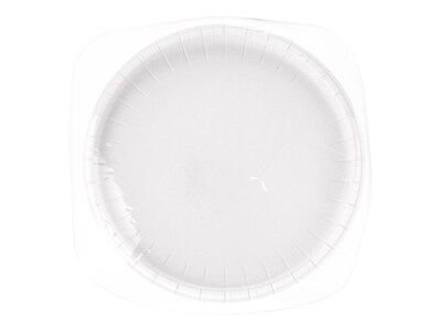 Dixie Basic Individually Wrapped Paper Plates, 8.5", White, 500 Plates/Case (DBP09WR1)