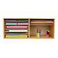 AdirOffice 20-Compartment Literature Organizers, 38.25" x 11.75", Medium Oak (503-20-MEO)