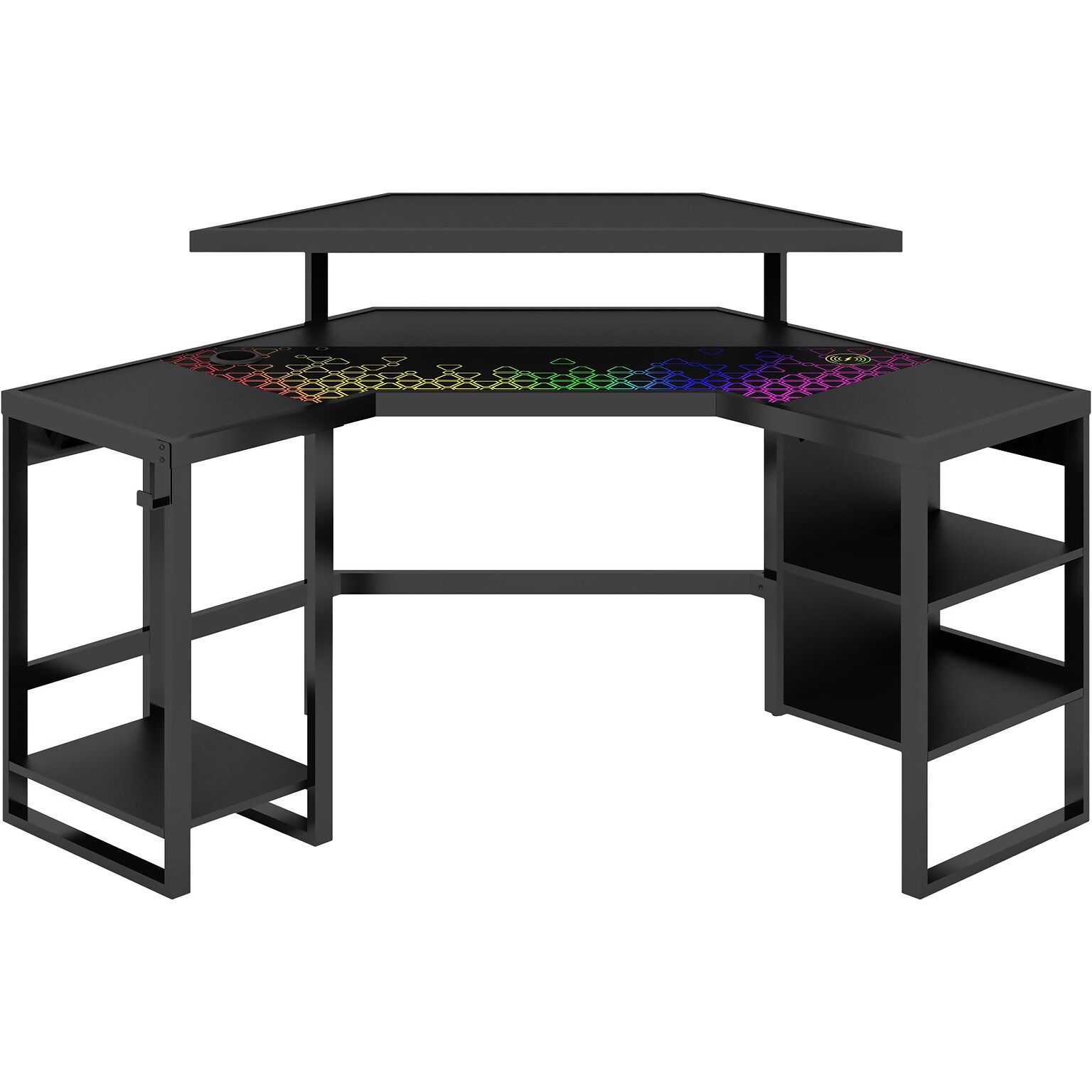 Whalen Leet LevelUp 53 Corner Desk, Onyx (SPLS-LTCGD)