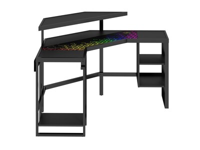 Whalen Leet LevelUp 53 Corner Desk, Onyx (SPLS-LTCGD)