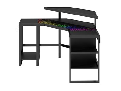 Whalen Leet LevelUp 53"W Corner Desk, Onyx (SPLS-LTCGD)