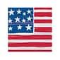 Amscan Painted Patriotic Fourth of July Luncheon Napkins, Blue/Red/White, 100/Pack (713079)