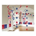 Amscan Patriotic Giant Room Decorating Kit, Blue/White/Red (243700)
