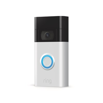 Ring WiFi Wired/Wireless Smart Video Doorbell, Silver (6022381)