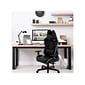 Hanover Commando Fabric Ergonomic Racing Gaming Chair, Black/White (HGC0106)