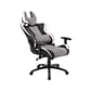 Hanover Commando Fabric Ergonomic Racing Gaming Chair, Black/Gray/White (HGC0107)