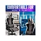 Hanover Commando Fabric Ergonomic Racing Gaming Chair, Black/Gray/White (HGC0107)