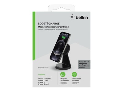 Belkin BOOST CHARGE Wireless Charger for iPhone 12, Black (WIB003TTBK)