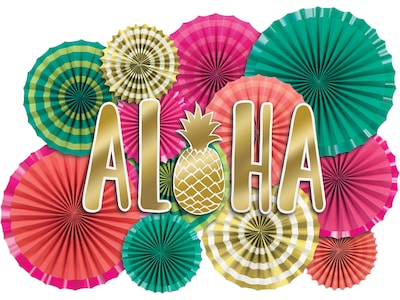 Amscan Aloha Deluxe Party Decoration Kit, Assorted Colors (290092)