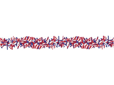 Amscan Patriotic 4th of July Garland, Blue/Red/White, 2/Pack (220306)