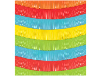 Amscan Deluxe Fringe Party Decorating Backdrop, Multicolor (670767)