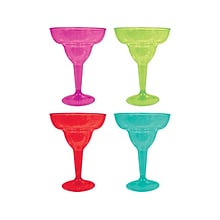 Amscan Margarita Party Glasses, Kiwi/Magenta/Red/Teal, 20/Set (357891)