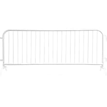 Queue Solutions CrowdMaster 100 Steel Crowd Control Barricade, White (BAR8-BF-WH)