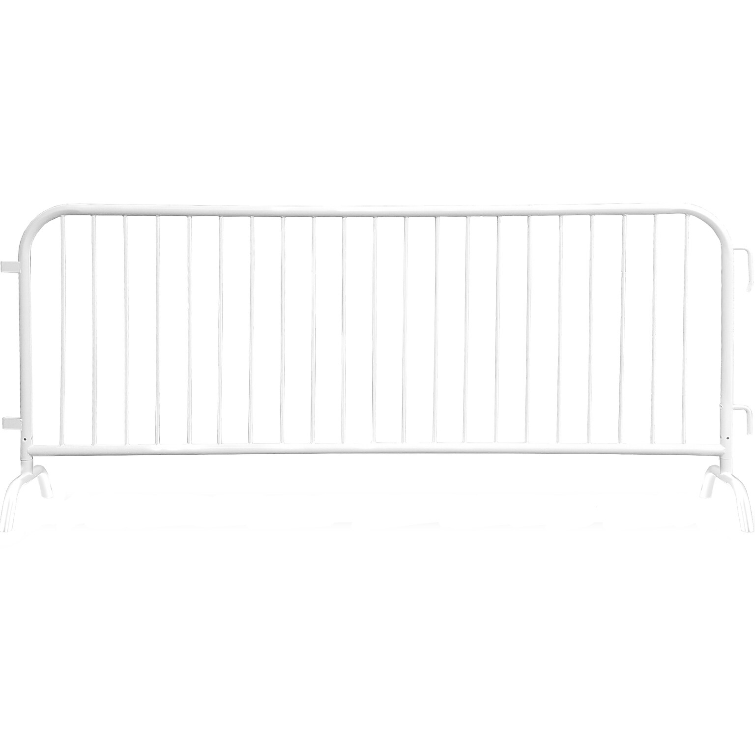 Queue Solutions CrowdMaster 100 Steel Crowd Control Barricade, White (BAR8-BF-WH)