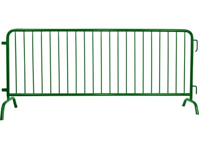 Queue Solutions CrowdMaster 100 Steel Crowd Control Barricade, Green (BAR8-BF-GN)